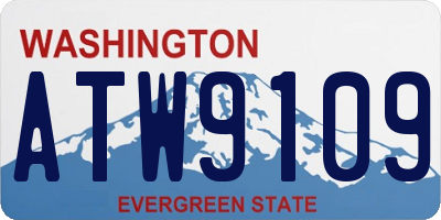 WA license plate ATW9109