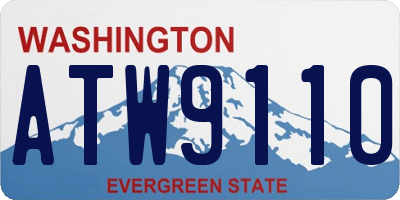 WA license plate ATW9110