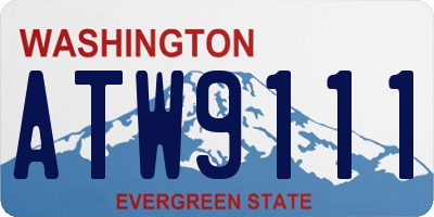 WA license plate ATW9111