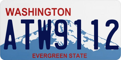 WA license plate ATW9112