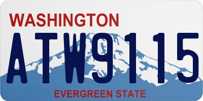 WA license plate ATW9115