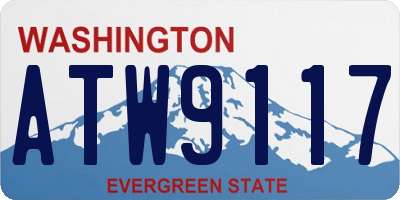 WA license plate ATW9117