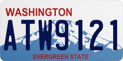 WA license plate ATW9121