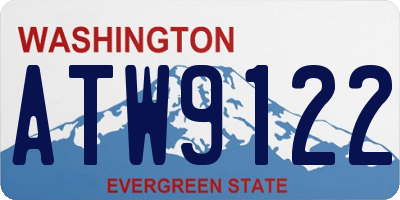 WA license plate ATW9122