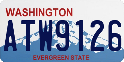 WA license plate ATW9126