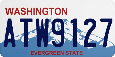 WA license plate ATW9127