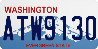 WA license plate ATW9130
