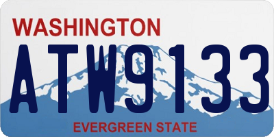 WA license plate ATW9133