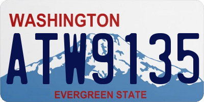 WA license plate ATW9135