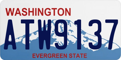 WA license plate ATW9137
