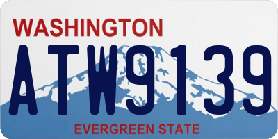 WA license plate ATW9139