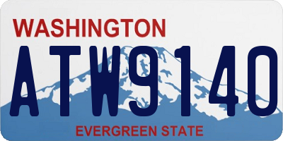 WA license plate ATW9140