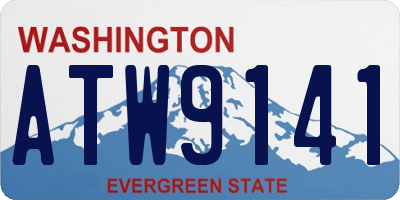 WA license plate ATW9141