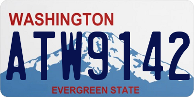 WA license plate ATW9142