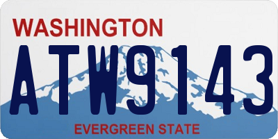 WA license plate ATW9143