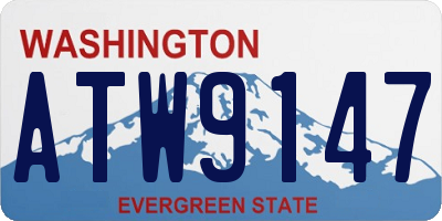 WA license plate ATW9147