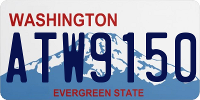 WA license plate ATW9150