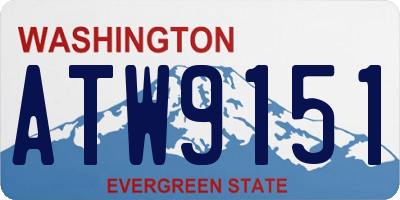 WA license plate ATW9151