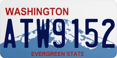 WA license plate ATW9152