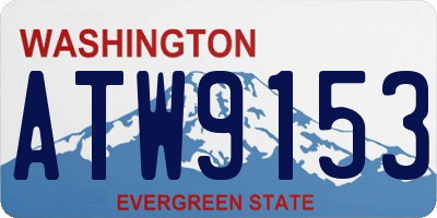 WA license plate ATW9153