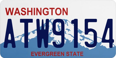 WA license plate ATW9154