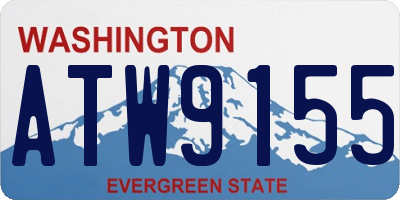 WA license plate ATW9155