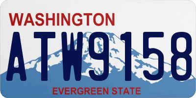 WA license plate ATW9158