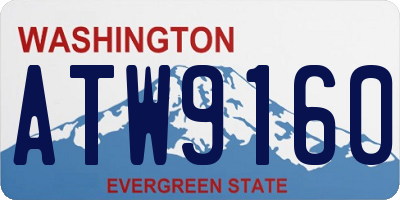 WA license plate ATW9160