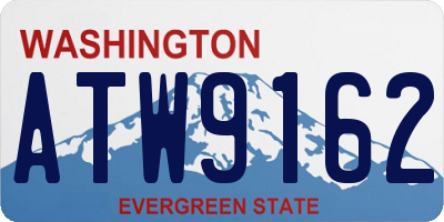 WA license plate ATW9162