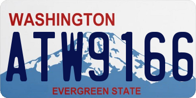 WA license plate ATW9166