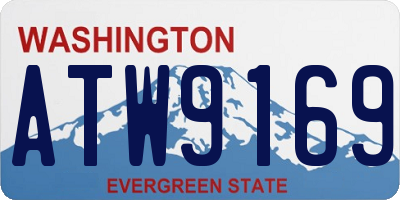 WA license plate ATW9169