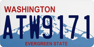WA license plate ATW9171