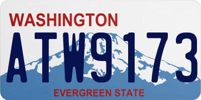 WA license plate ATW9173