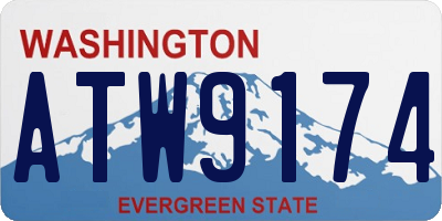 WA license plate ATW9174