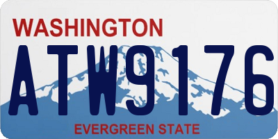 WA license plate ATW9176