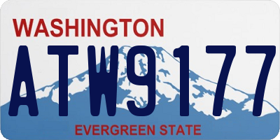 WA license plate ATW9177