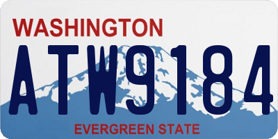 WA license plate ATW9184