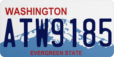 WA license plate ATW9185