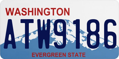 WA license plate ATW9186