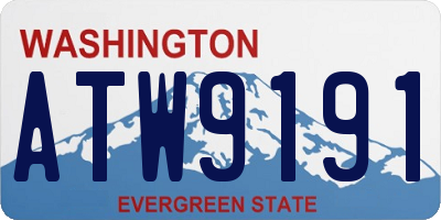 WA license plate ATW9191