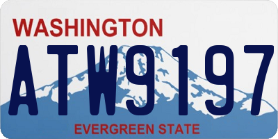 WA license plate ATW9197