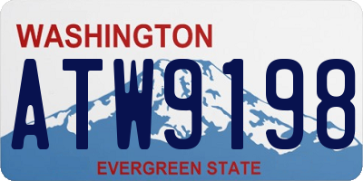 WA license plate ATW9198
