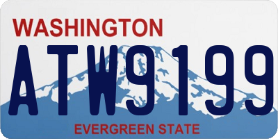 WA license plate ATW9199