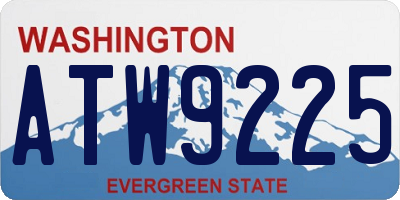 WA license plate ATW9225