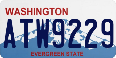WA license plate ATW9229
