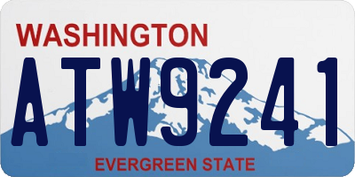 WA license plate ATW9241