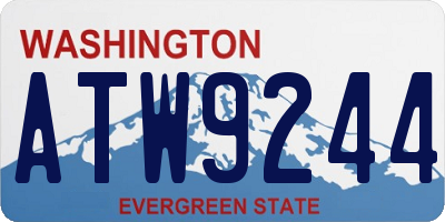 WA license plate ATW9244