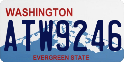 WA license plate ATW9246