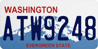 WA license plate ATW9248