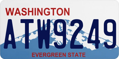 WA license plate ATW9249